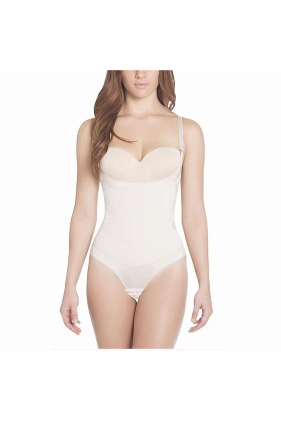 Extra Strength Compression Invisible Panty Braless Body Shaper-Nude-2XL