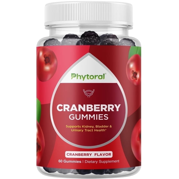 Extra Strength Cranberry Gummies for Women - Delicious 500mg per serving Supplement for Women and Men for Bladder Kidney and Urinary Tract Health Support - Daily Gummy Vitamins for Women 60ct