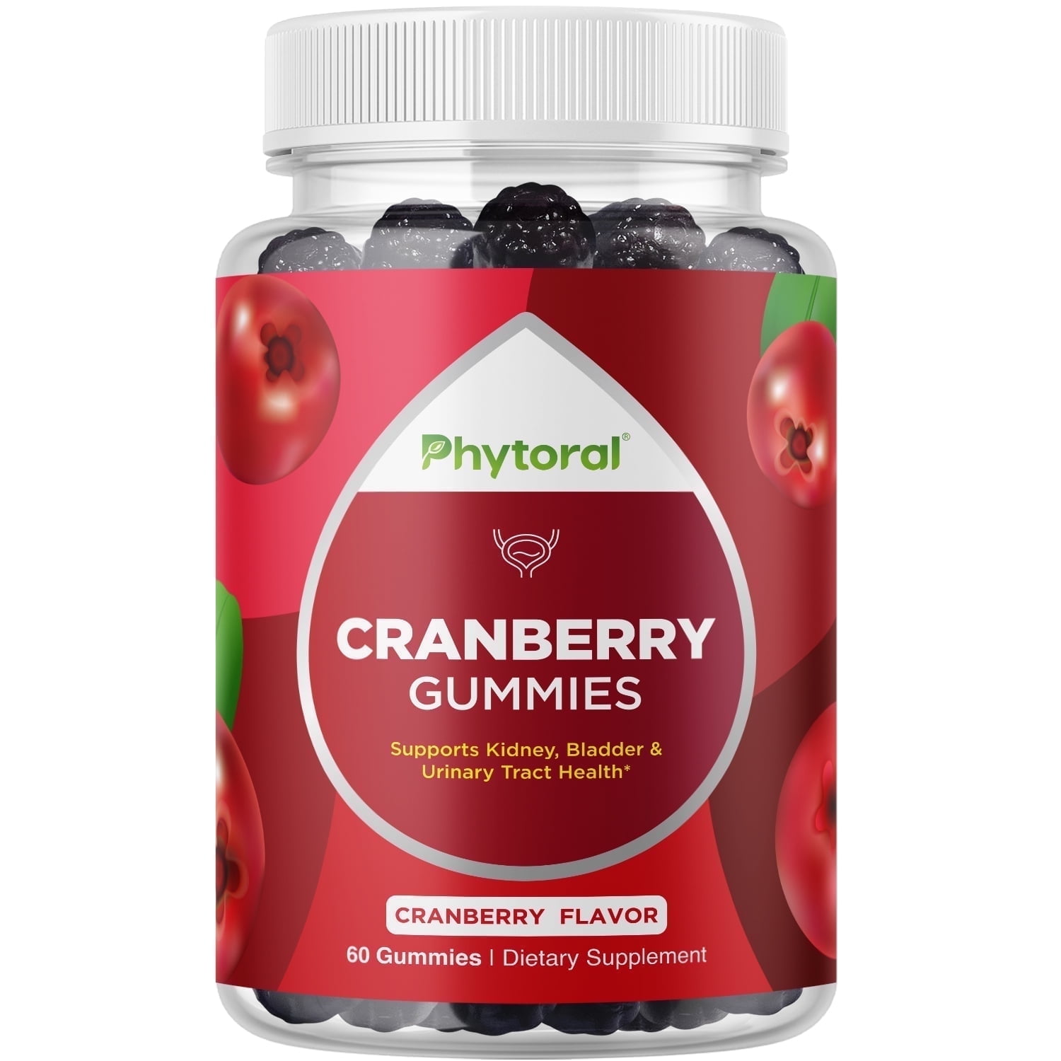 Extra Strength Cranberry Gummies for Women - Delicious 1000mg per serving Supplement for Women and Men for Bladder Kidney and Urinary Tract Health Support - Daily Gummy Vitamins for Women 60 Count