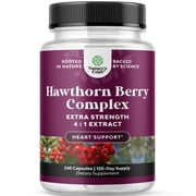 Natures Craft Extra Strength Hawthorn Berry Supplement, 41 Leaf and Flower Extract, 240 Capsules