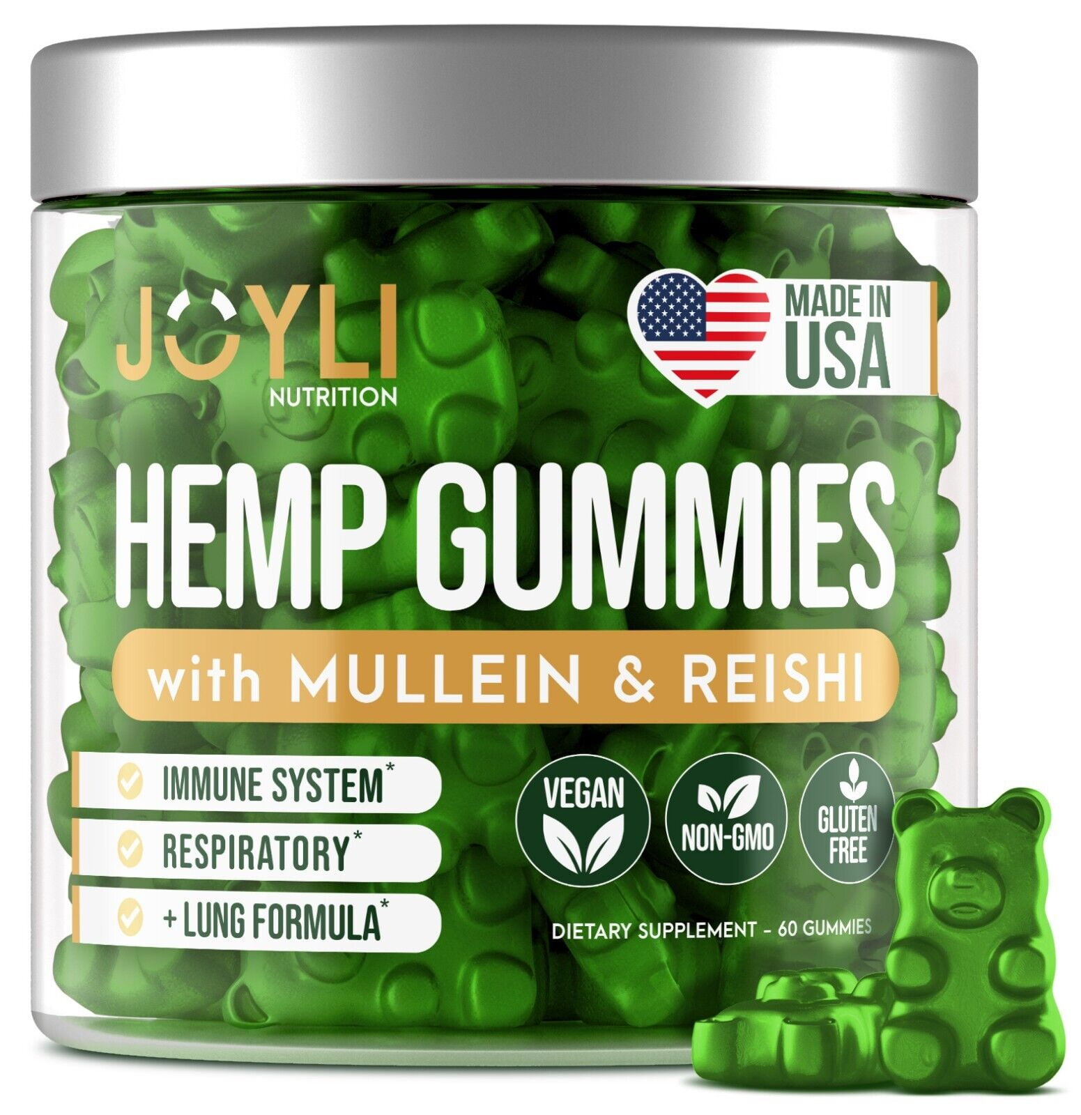 Extra Strength Herbal Gummies With Mullein & Reishi for Sleep, Calm