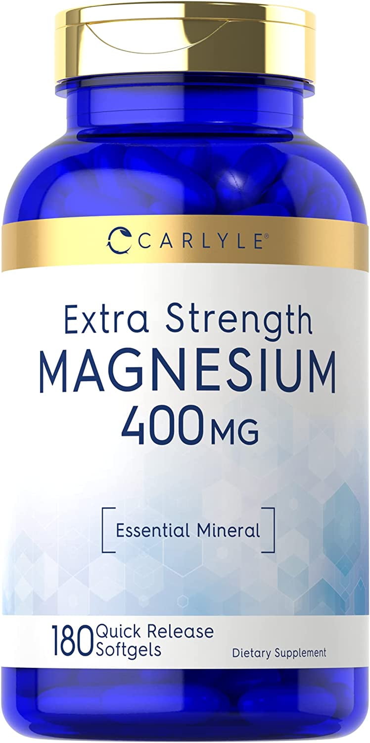 Extra Strength Magnesium 400 mg 180 Softgels by Carlyle