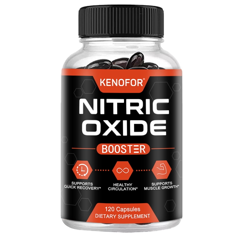 Extra Strength Nitric Oxide Supplement - L-Arginine - L-Citrulline, L-Taurine- for Blood Circulation and Blood Flow - 120 Softgels