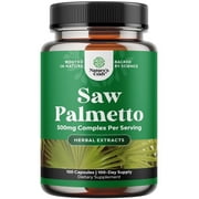Extra Strength Saw Palmetto Extract - Advanced Herbal Complex for Hair Health and Urinary Support with Plant Sterols & Flavonoids - Potent Herbal Supplement with 500mg per Serving - 100ct
