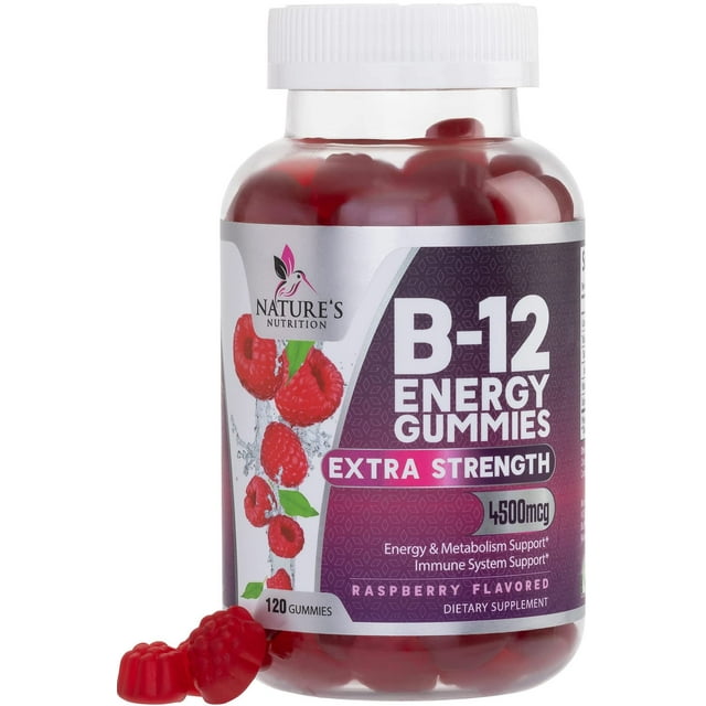 Extra Strength Vitamin B12 Gummy Vitamins Energy Metabolism Support