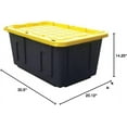Extra Strong 27 Gallon, Black and Yellow Storage Bin (4pack)