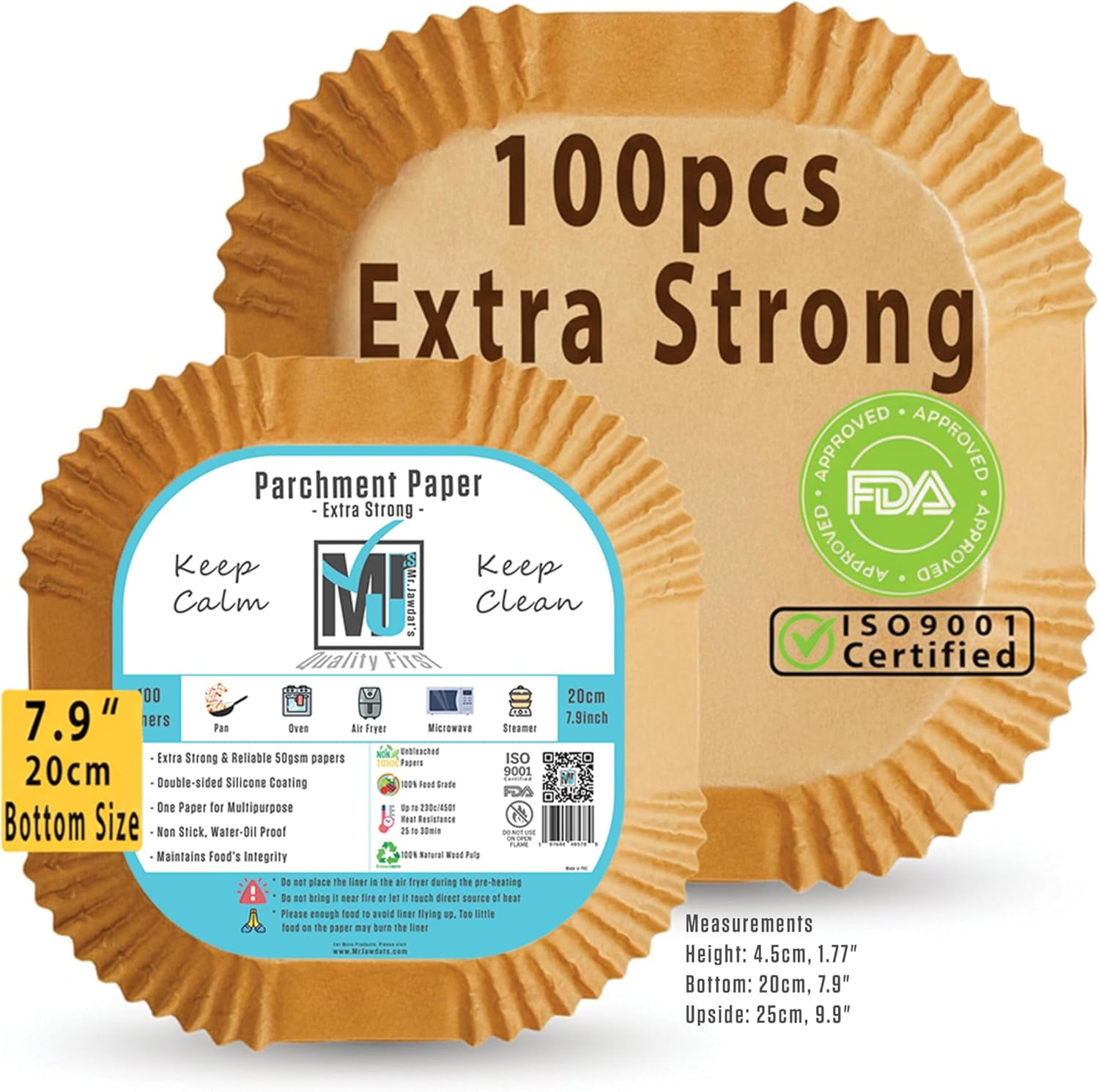 ((Extra Strong)) Air Fryer Disposable Paper Liner 100Pcs, Strong ...