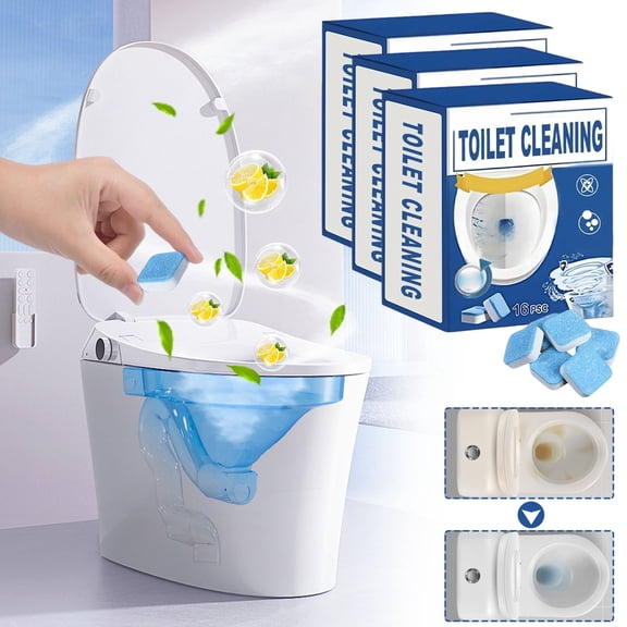 Extra Strong Toilet Cleaner | Powerful Limescale & Urine Stone Remover | Foam Formula | Multi-Surface Bathroom | Fresh Scent | 1/2/3 Box Options | 1.7x1.7cm Tablets
