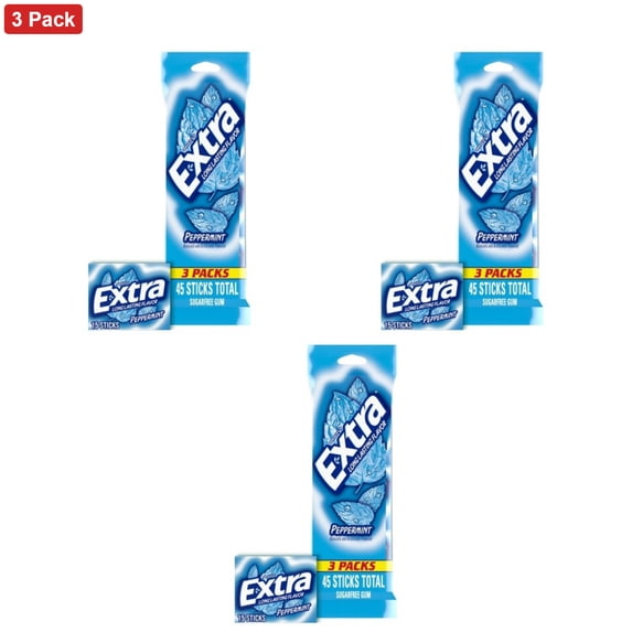 Extra Sugar-Free Peppermint Gums - 15ct/3pk