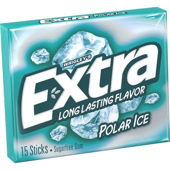 Extra Sugar Free Polar Ice Extra Gum, 15 Piece -- 120 per Case.