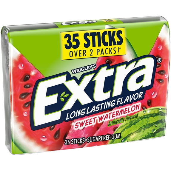 Extra Sweet Watermelon Back To School Sugar Free Chewing Gum - 35 Stick Pack