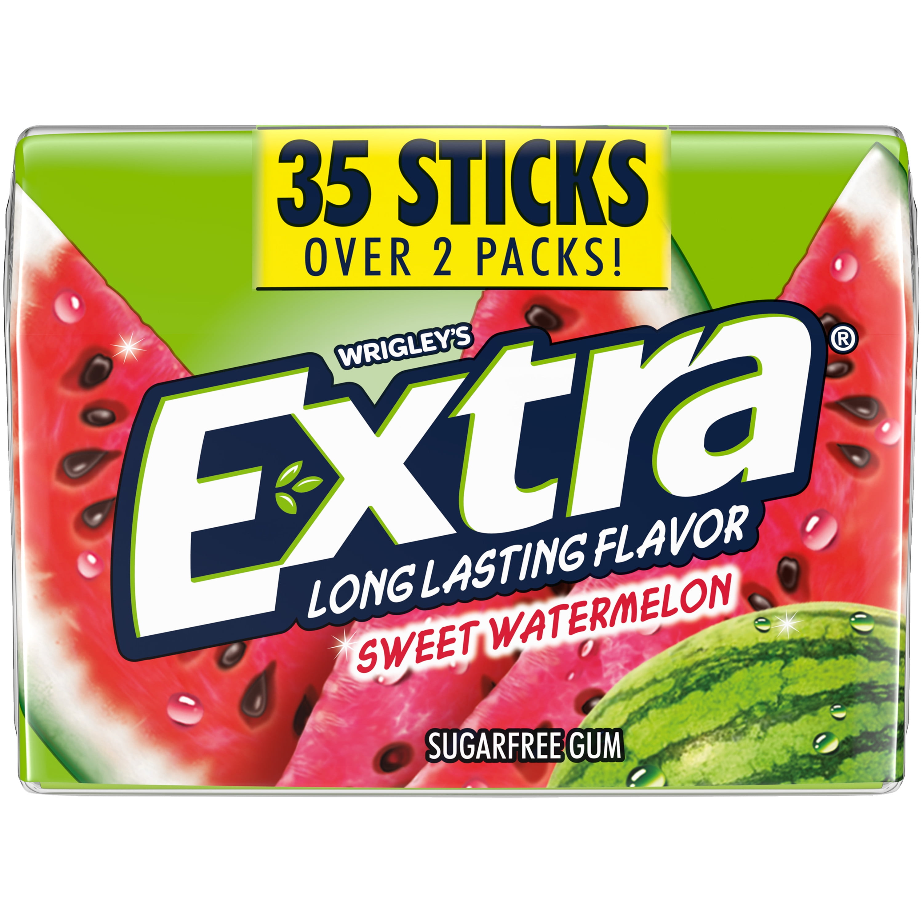 Extra Sweet Watermelon Sugar Free Chewing Gum Pack - 35 sticks