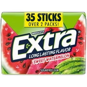 Extra Sweet Watermelon Sugar Free Chewing Gum Pack - 35 sticks
