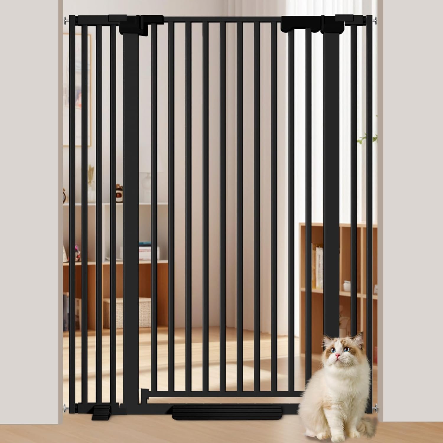 Extra Tall Cat Gate for Doorways Wide, Climb Proof Pet Dog Gates for ...