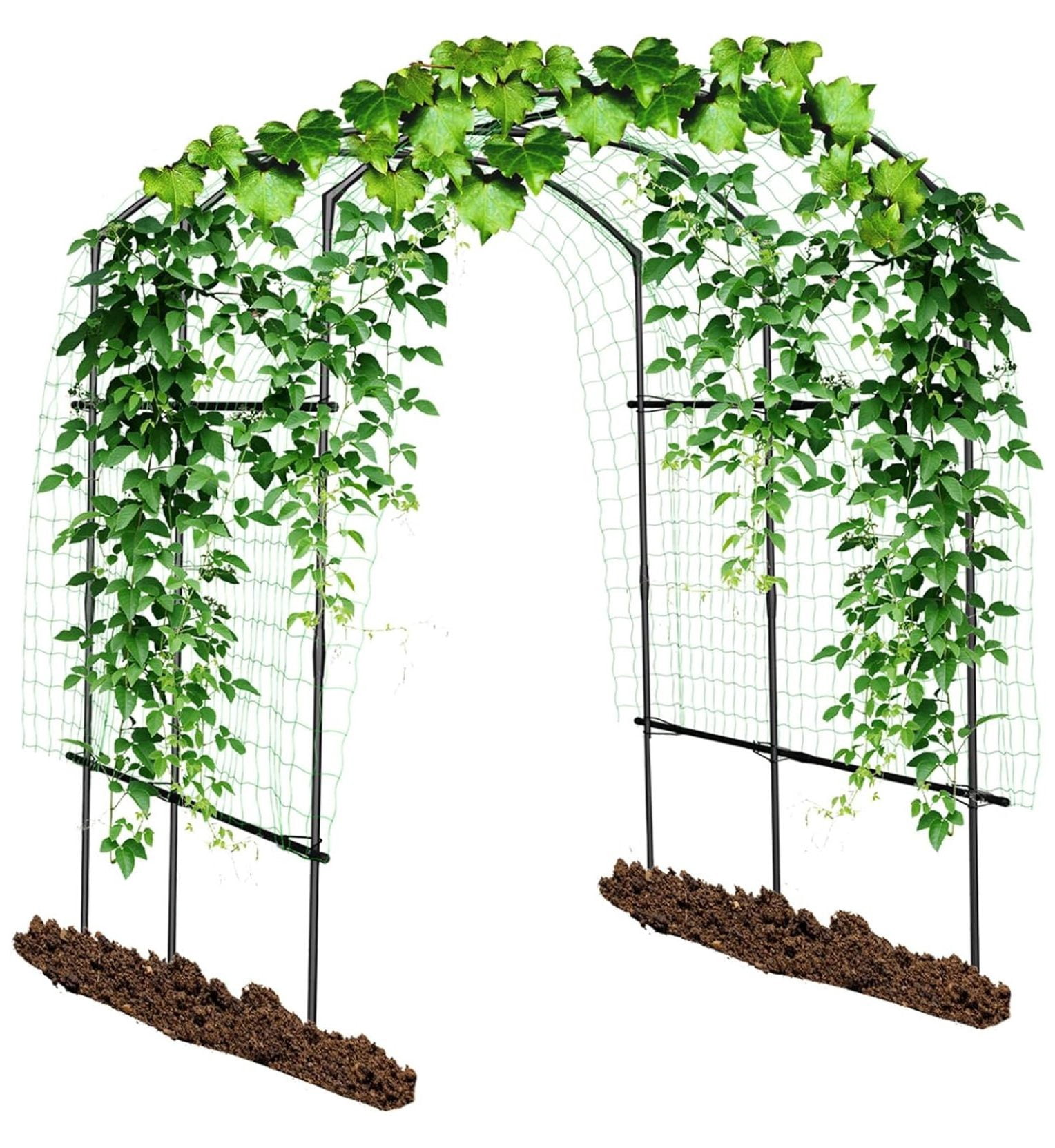 Extra Tall Garden Arch Trellis for Climbing Plants Outdoor, 87" H Metal ...