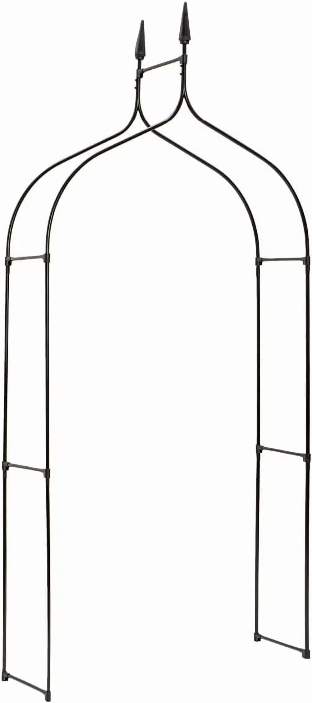 Extra Tall Gothic Garden Arch Trellis – Black Metal Arbor for Climbing ...