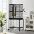 thumbnail image 1 of Extra Tall Large Bird Cage, Bird Cage with Rolling Storage Stands, Feed Bowls, Wide Tall Parrot Cage for Parakeets, Conures, Cockatiel, Cockatoo Sturdy Metal Aviary, 1 of 7