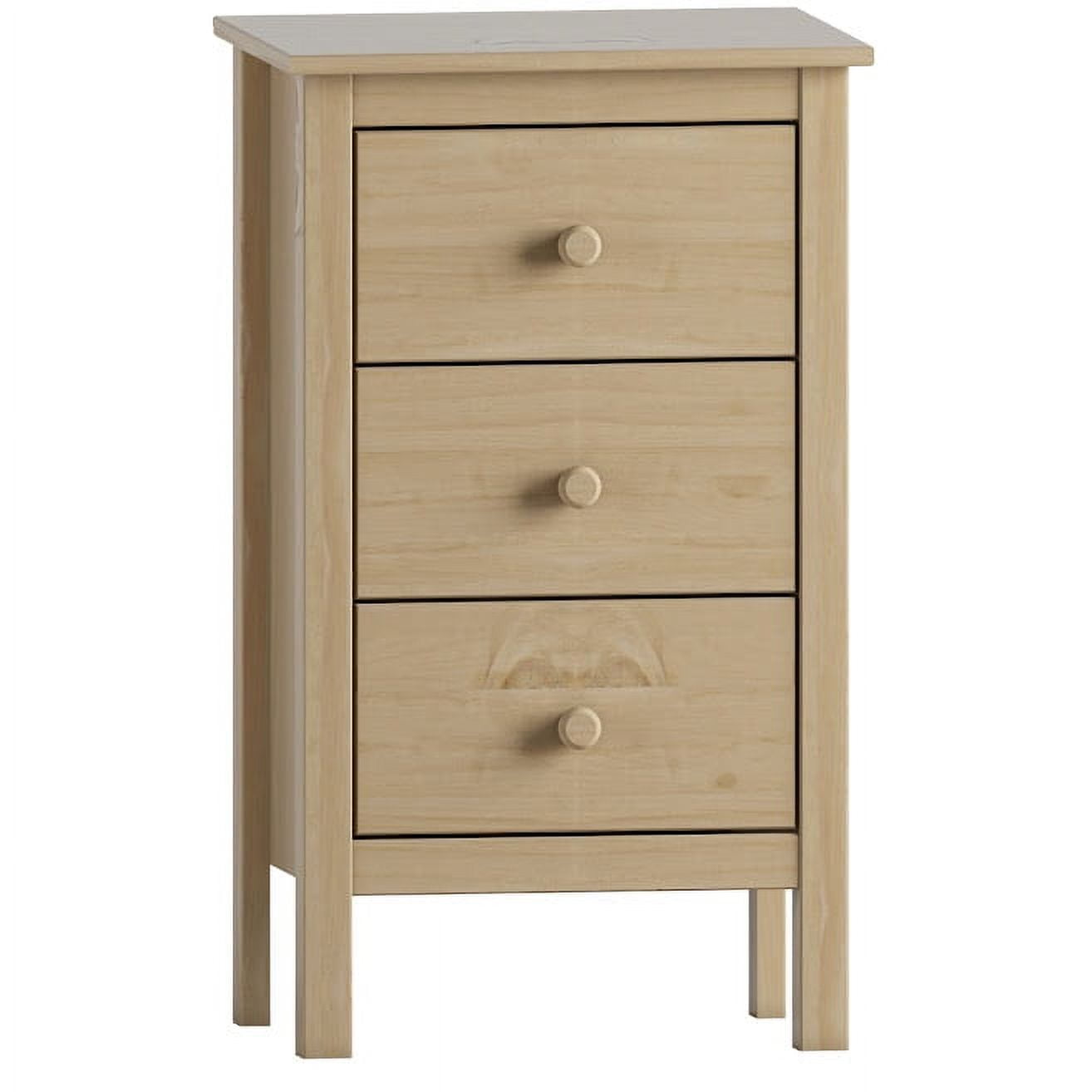 Extra Tall Nightstand for Bedroom with 3 Deep Storage Drawers Honey