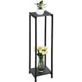 thumbnail image 1 of Extra Tall Plant Stand Indoor,40 Inch Plant Stands,2 Tier Metal Plant Stand with Heavy Duty Wood,Black, 1 of 10