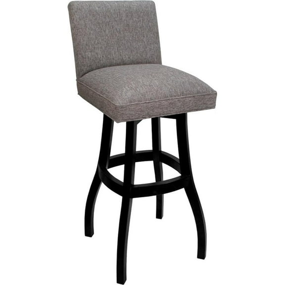 Extra Tall Solid Wood Bar Stool Sommerville 34" Seat - Mojave Gray - Black