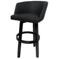 thumbnail image 1 of Extra Tall Swivel Wood Bar Stool 34" Joey - Vivian - Black Lava Vinyl - Gray, 1 of 2