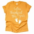 thumbnail image 1 of Extra Thankful This Year Shirt, Thanksgiving Maternity Shirt, Pregnancy Announcement Shirt(Yellow-Large), 1 of 4