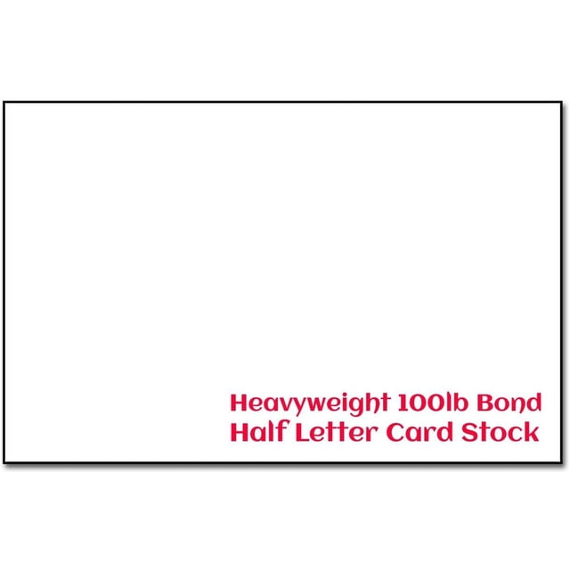 May Print Lettering Extra Thick 100lb Bond Card Stock 5 1/2