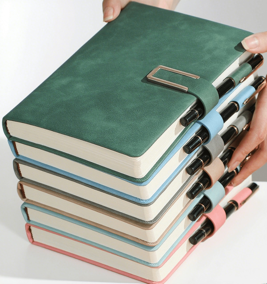 Extra Thick A5 Vintage Notebook With Magnetic Closure – Leatherette ...