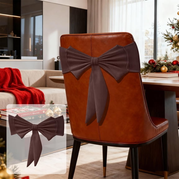 Extra-Thick Air-Cushioned Chair Bow for Banquet Wedding Decor, Stretchable Polyester Chair Back Tie – No Tools Needed, Reusable Holiday Party Seating Decoration