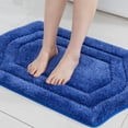 thumbnail image 1 of Extra Thick Bath Linen Rug Set Soft Plush Anti-Slip Bath Mat Water Absorbent Shaggy Polyester for Bathroom Living Room Bedroom Gray 24x36 Inches, 1 of 8