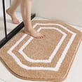 thumbnail image 1 of Extra Thick Bath Linen Rug Set Soft Plush Anti-Slip Bath Mat Water Absorbent Shaggy Polyester for Bathroom Living Room Bedroom Gray 24x36 Inches, 1 of 7