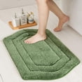 thumbnail image 1 of Extra Thick Bath Rugs for Bathroom - Anti-Slip Bath Linen Sets Mats Soft Plush 100% Strong Polyester Living Room Bedroom Water Absorbent(Green,20x32 - Inches), 1 of 4