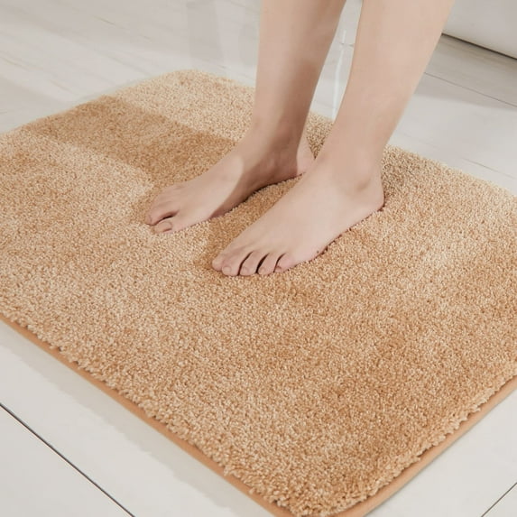 Extra Thick Bath Rugs for Bathroom - Anti-Slip Bath Mats Soft Plush Yarn Shaggy 100% Strong Mirco Polyeste Mat Living Room Bedroom Mat Floor Water Absorbent(Green,16x24 - Inches)