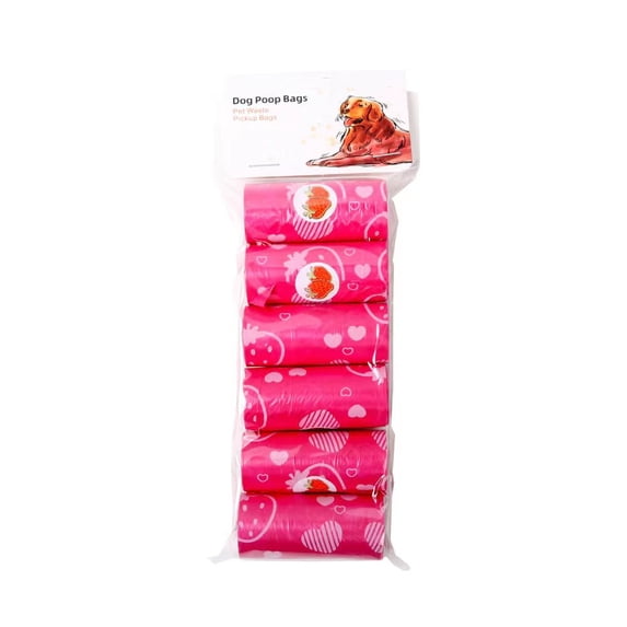 Extra Thick Biodegradable Dog Poop Bags with Sweet Strawberry Scent, Heavy Duty Leak-Proof Pet Waste Bags, 9" x 13" Eco-Friendly Refill Rolls for All Breeds, Premium Outdoor Dog Walking Supplies