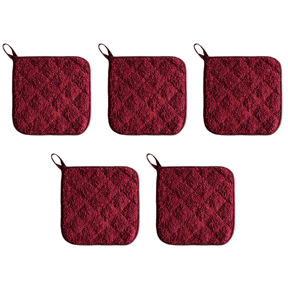 Extra Thick Cotton Potholders, Machine Washable, Heat Resistant, Cooking, Baking