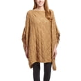 thumbnail image 1 of Extra Thick Crochet Knit Diamond Weave Batwing Shawl Wrap Poncho, 1 of 2
