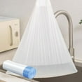 thumbnail image 1 of Extra Thick Drawstring Trash 50 Count 13 Gallon Kitchen Garbage Heavy Duty Proof White Gray Blue 50x15 cm, 1 of 8
