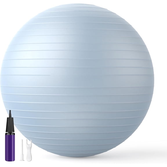 _ Extra Thick Exercise Ball Yoga Ball 22in/26in/30in for Workout Stability,Anti-Burst and Slip Resistant Swiss Ball with Pump for Yoga, Pilates, Fitness,Birthing,Physical