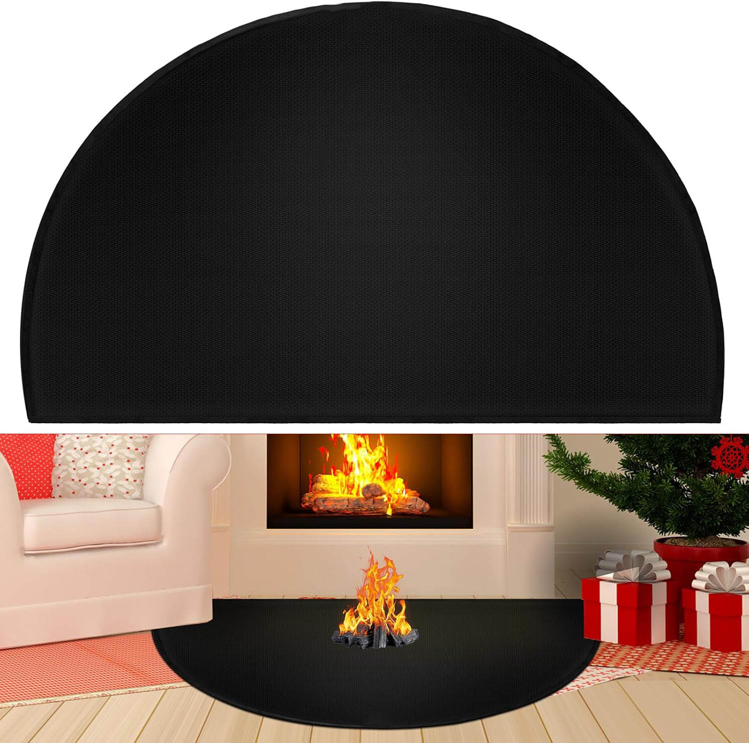 Extra Thick Fireproof Fireplace Mat 6-Layer 5mm Thickened Heavy Duty ...