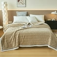 thumbnail image 1 of Extra Thick Flannel Fleece Blanket - Double Layer Ultra Soft Warm Throw for Couch Bed - All Season Comfort - Machine Washable Durable Microfiber, 1 of 6