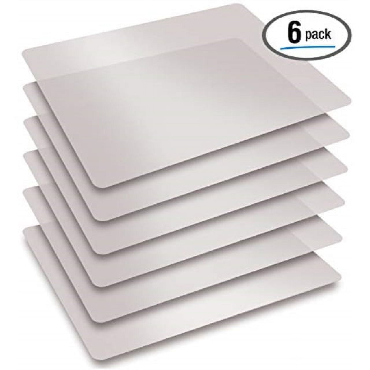 Extra Thick Flexible Frosted Clear Plastic Cutting Mats Set of 6, by Better Kitchen Products