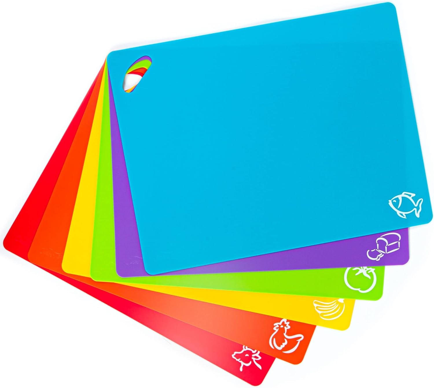 Extra Thick Flexible Plastic Cutting Board Mats With Holes For Hanging