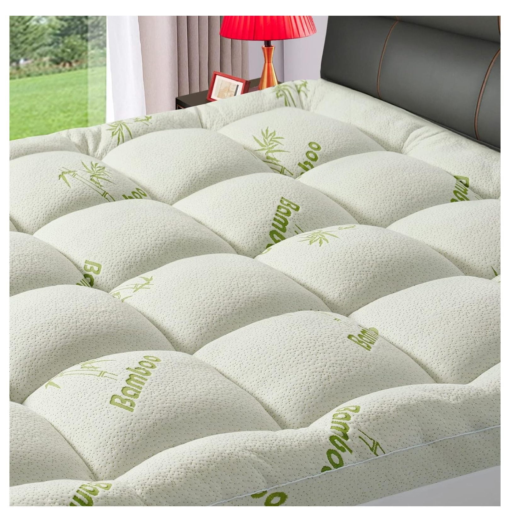 Extra Thick Full Mattress Topper for Back Pain, 1200 GSM Quilted Fitted