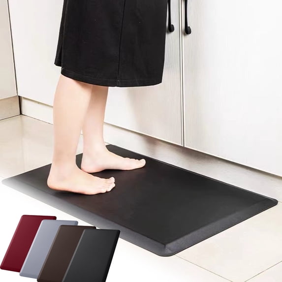 Extra Thick Kitchen Floor Mat - Soft PVC Standing Mat for Sink and Counter Areas - Non-Slip Base for Tile and Wood Floors - Easy to Clean Surface