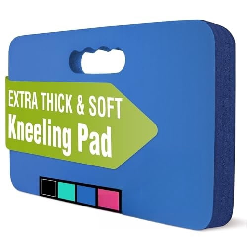 Extra Thick Kneeling Pad, Soft Foam Cushioning for Knee, Large Foam Kneeler Mat for Gardening, Bathing Baby, Workout Supplies, 17.5 x 11 x 1.5 in, Blue