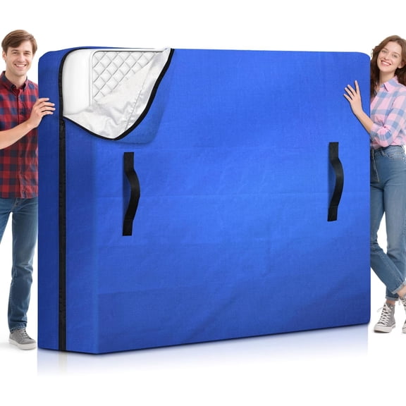 Extra Thick Mattress Bags for Moving and Storage, Waterproof Mattress Protector with Sturdy Handles & Reinforced Zipper, Heavy Duty Tarp Material Reusable Bed Cover
