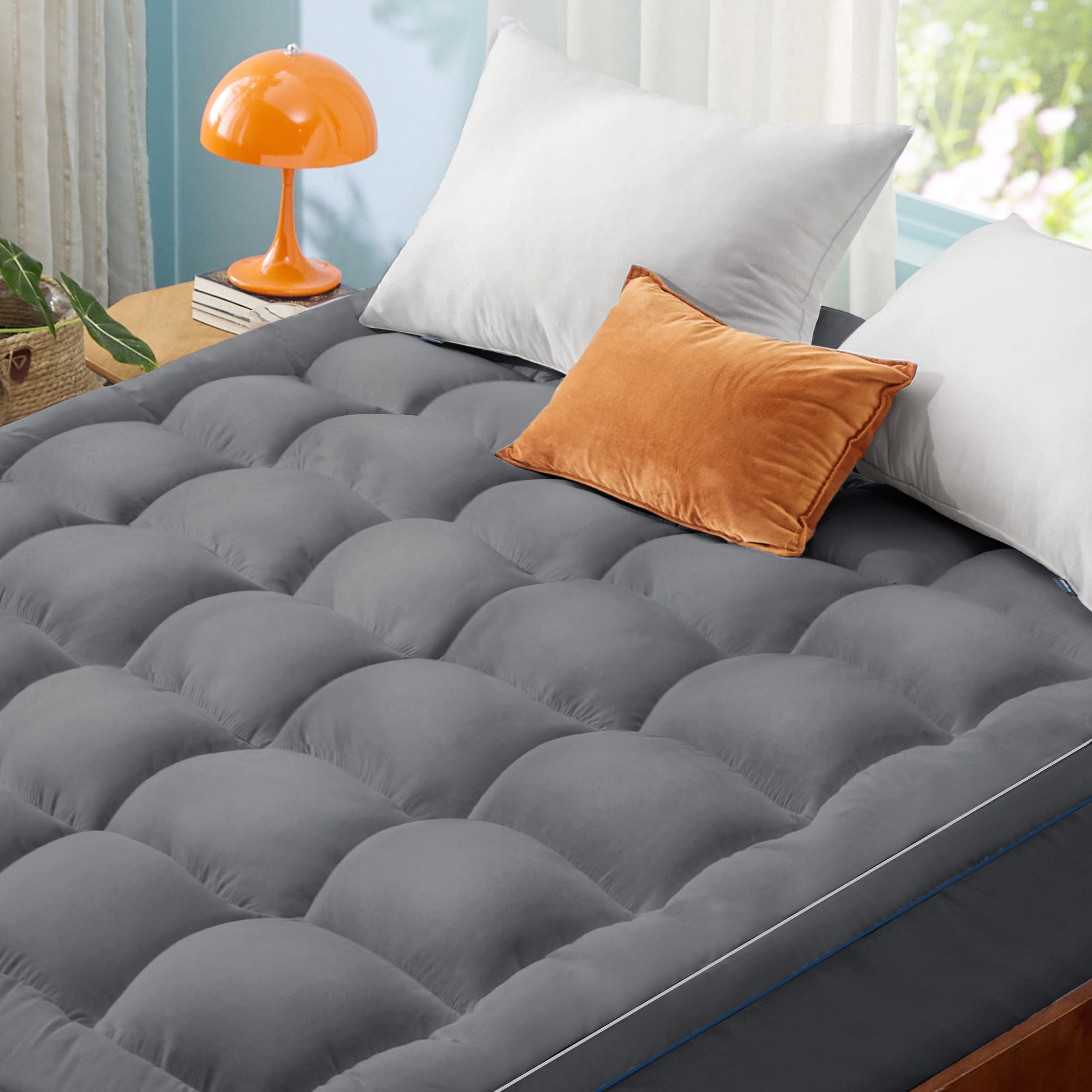 Extra Thick Mattress Topper Plush Soft Pillow Top Bed Topper for Back