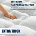 thumbnail image 1 of Extra Thick Mattress Topper(Queen Size),  Cooling Cotton Plush Down Alternative Fill Mattress Pad Cover 400TC ,Fits Mattress Upto 21'' DEEP Pocket, 1 of 12