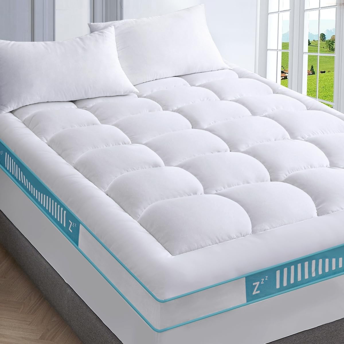 Extra Thick Mattress Topper Queen Size, Cooling Pillow top Mattress