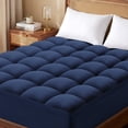thumbnail image 1 of Vccoem Extra Thick Mattress Topper Twin, 2" Cooling Pillow Top & Deep Pocket 8-21", Plush Mattress Pad Cover for Breathable Comfort, Navy, 1 of 11